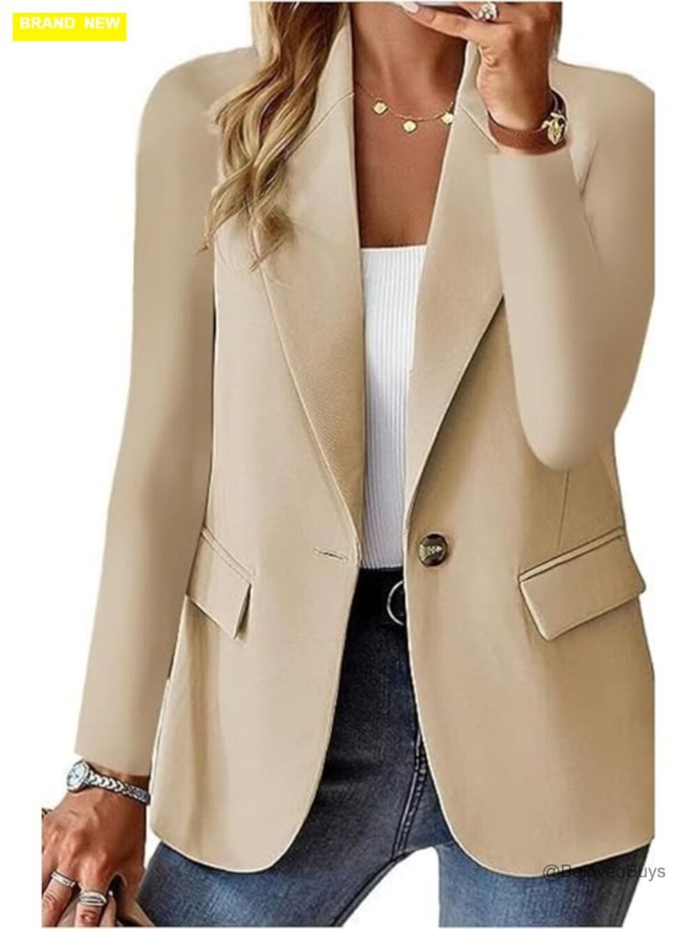 Women’s Casual Open Front Blazer Jacket Business Office Suit Lightweight